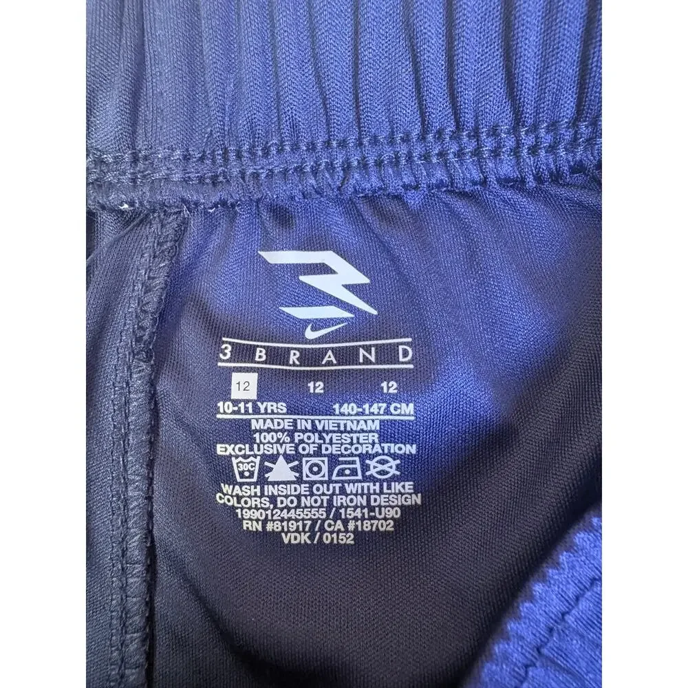 Youth Boys Nike Dri-FIT Basketball Shorts Size 12 Navy Blue White NWOT